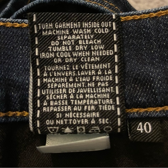 7 For All Mankind Jeans Men’s 40 Blue Carsen Straight Leg Denim Dark Wash Fall - Picture 11 of 11